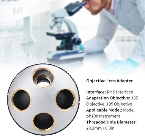 Objective Lens Adapter Microscope 4 Hole Adapter Objective Lens Revolving Nosepiece Converter with RMS Interface in Saudi Arabia