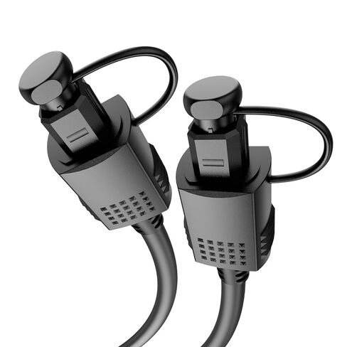 Optical Audio Cable 6ft / 1.8m, S/PDIF Toslink Digital Audio Optical Cable, Fiber Optic Cord with Plastic Tip Cover, Compatible with TV, Soundbar, Stereo Systems, Home Cinema, Xbox, PS4 in Saudi Arabia
