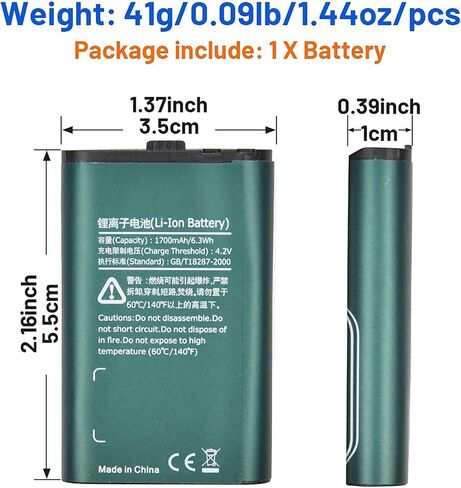 2 Pack HYT BL1715 BL1101 Replacement Li-ion Battery for Hytera HYT TC-320 TC320 Battery in Saudi Arabia