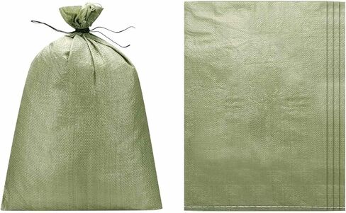 أكياس رمل شديدة التحمل من باتيكل، (31.5 بوصة × 49.3 بوصة، رمادي) (5 قطع)، أكياس رمل فارغة منسوجة من مادة البولي بروبيلين وأكياس رمل تناسب - بناء الوزن الفيضان وحقائب الأرض للمنازل in Kuwait
