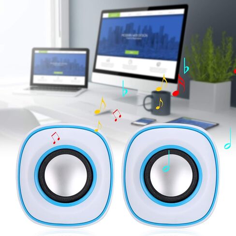 مكبر صوت USB صغير محمول ومكبر صوت ستيريو للكمبيوتر المحمول والكمبيوتر اللوحي MP3 MP4، أسود in Saudi Arabia