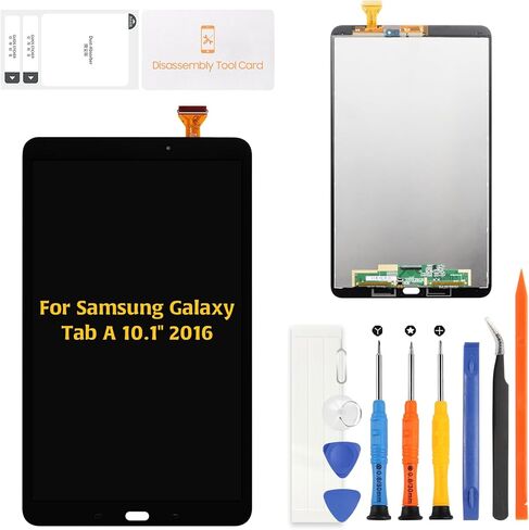بديل شاشة A-MIND لجهاز Samsung Galaxy Tab A 10.1 2016 T580 T585 شاشة LCD تعمل باللمس مع أدوات (أسود) in Kuwait