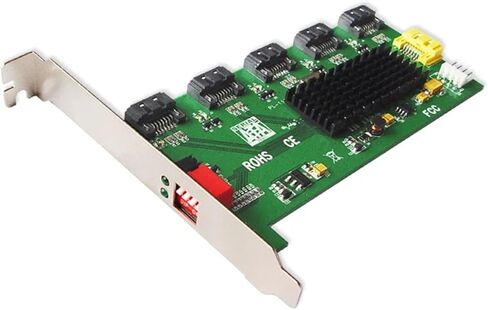 Raid Controller 1 to 5 Port SATA 2.0 RAID Card Support HDD 0/1/5/10 Multiplier Bracket Mount Easy Dip Switch in Saudi Arabia
