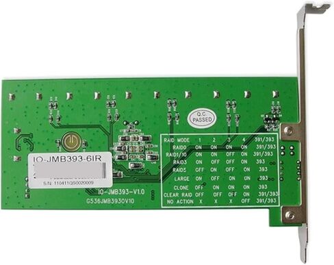 Raid Controller 1 to 5 Port SATA 2.0 RAID Card Support HDD 0/1/5/10 Multiplier Bracket Mount Easy Dip Switch in Saudi Arabia