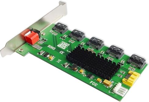 Raid Controller 1 to 5 Port SATA 2.0 RAID Card Support HDD 0/1/5/10 Multiplier Bracket Mount Easy Dip Switch in Saudi Arabia
