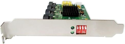 Raid Controller 1 to 5 Port SATA 2.0 RAID Card Support HDD 0/1/5/10 Multiplier Bracket Mount Easy Dip Switch in Saudi Arabia