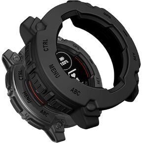 غطاء حماية متوافق مع Garmin Instinct E 45 ملم إطار حماية من مادة TPU للساعة الذكية Garmin Instinct E 45 ملم (أسود) in Kuwait