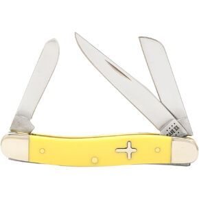 Case XX WR POCKET KNIFE، درع صناعي أصفر متقاطع متوسط ​​الحجم، 3 5/8 بوصة مغلق، العنصر #22941 in Kuwait