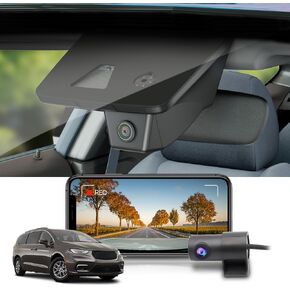 كاميرا Fitcamx الأمامية 4K+الخلفية 1080P تتكيف مع Chrysler Pacifica 2018-2026 & Plug-in Hybrid، مظهر OEM، فيديو مزدوج عالي الدقة، تسجيل حلقة، WiFi & APP، G-Sensor، رؤية ليلية، سهلة الاستخدام، بطاقة 128 جيجابايت in Saudi Arabia