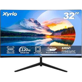 Computer Monitor, 4K Computer Monitor (3840 x2160) up to 120Hz, Gaming Monitor 32", Gaming Monitors w/ 99% sRGB, AMD FreeSync, IPS Panel,Computer Monitors w/ 1ms Display, VESA Mountable, Black in Saudi Arabia