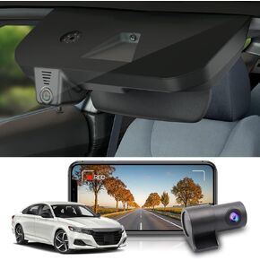 كاميرا قياس Fitcamx 4K مناسبة لهوندا أكورد 2018-2022 Hybrid (الطراز A) LX Sport SE Touring EX EX-L، مظهر OEM، فيديو 2160P UHD، واي فاي مدمج وتطبيق، تسجيل حلقة، مستشعر G، التوصيل والتشغيل، بطاقة 64 جيجابايت in Kuwait