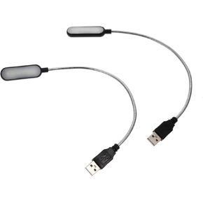 HOMSFOU 2 قطعة محمول USB محمول خفيف مصباح قراءة صغير مرن للمنزل والمكتب والسفر لإضاءة لوحة المفاتيح والشاشة، تصميم مدمج لسهولة الاستخدام in Kuwait