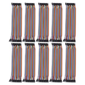BESPORTBLE 10pcs 40p Female to Female Ribbon Jumper Wires 20cm Multicolored Flat Cable for Breadboard Prototyping and DIY Electronics Projects in Kuwait