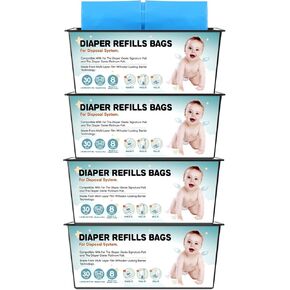 Diaper Pail Refills Bags with 30 Bags Compatible with For Genie Easy Roll Signature and Platinum Diaper Pails, 7-Layer Odor-Barrier Technology, 1 Pack (3 Pack) in Kuwait