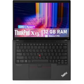 كمبيوتر محمول Lenovo ThinkPad X13 G1، كمبيوتر محمول 13.3 بوصة FHD، AMD Ryzen™ 5 PRO 4650G، ذاكرة الوصول العشوائي 32 جيجابايت، 512 جيجابايت SSD، Windows 11 Pro (متجدد) in Kuwait