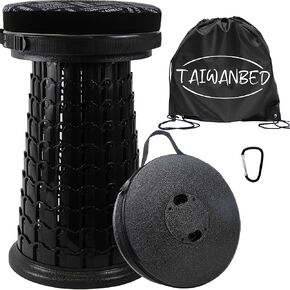 2026 Heavy Duty XXXL Collapsible Stool with Thick Cushion&Carry Bag,More Sturdy 1000LBS Capacity,20.1" Taller&13" Wider Foldable Telescoping Stool for Adults,Outdoors,Camping,Fishing,BBQ in Saudi Arabia