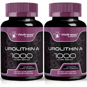 كبسولات مكملة ليبوسومال أوروليثين أ 1000 مجم - مكمل أوروليثين أ+ لتجديد الخلايا ودعم الميتوكوندريا، صحة العضلات فائقة القوة - تم اختبارها من قبل طرف ثالث 120 كبسولة - صنع في الولايات المتحدة الأمريكية in Kuwait