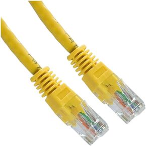 20 حزمة - 1 قدم CAT5e إيثرنت شبكة LAN راوتر تصحيح كابل سلك سلك أصفر متعدد الاستخدامات سلك عالمي متين يمكن الاعتماد عليه جزء بديل الأجهزة المنزلية ترقية مكون الصيانة in Kuwait
