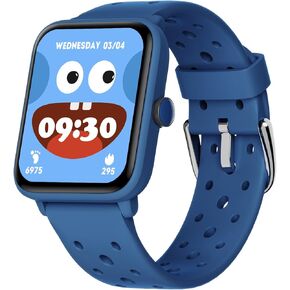 BIGGERFIVE Smart Watch for Kids Without APP, Fitness Tracker Watch Pedometer, Heart Rate, 5ATM Waterproof, Sleep Monitor, Calorie Step Counter, Games, Alarm Clock for Girls 5-14, Porous Lilac in Kuwait