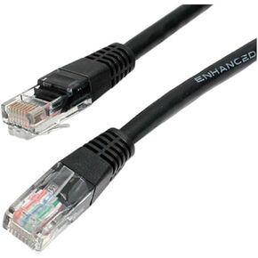 1.5 قدم 18 بوصة - CAT5e Ethernet Network LAN Router Patch Cable Cord سلك RJ45 أسود متعدد الاستخدامات سلك عالمي متين وموثوق به جزء بديل للأجهزة المنزلية ترقية مكون الصيانة in Kuwait