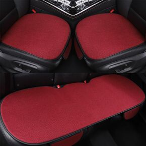 وسادة مقعد السيارة لسيارة Ford Focus 2012-2018، 5 مقاعد للفصول الأربعة مريحة ومسامية وغير قابلة للانزلاق، وسادات مقعد السيارة الأمامية والخلفية، F أحمر in Kuwait