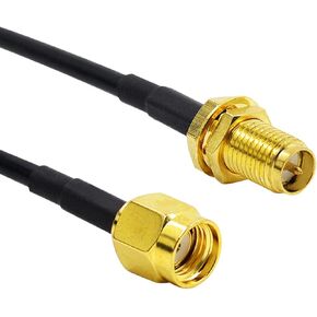RG174 RP-SMA WiFi Extension Cable Male to Female Feeder Wire Pure Copper for Coaxial Wi-Fi Network Card Router Antenna(2M) in Kuwait