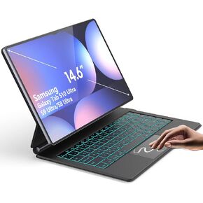 inkolelo for Samsung Galaxy Tab S10 Ultra 14.6'' Case with Keyboard, 3-Level 7 Colors Backlit, Magic-Style Cantilever Magnetic Stand, Dex Mode, Multi-Touch Trackpad for Tab S9 Ultra S8 Ultra 14.6" in Kuwait