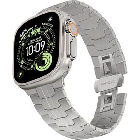 Dhwazz Titanium Band لـ Apple Watch Ultra 3 2 1 49 مم، أربطة طلاء DLC حزام إبزيم مخفي لسلسلة iWatch 11 10 46 مم / SE 3 2 1 44 مم / السلسلة 9 8 7 45 مم in Kuwait
