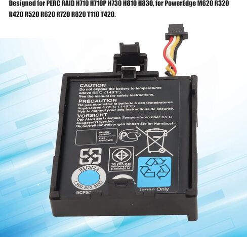 T40JJ 70K80 Battery for RAID H710 H730 H810 H830 M620 R320 R420 Controller 3.7V 1.8Wh with Plastic Bracket in Saudi Arabia