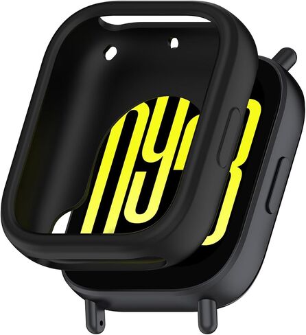 Disscool Case Cover Compatible with Redmi Watch 5 Lite Soft Anti Drop Silicone Replacement Protective Cases Watch Accessories(Black) in Saudi Arabia