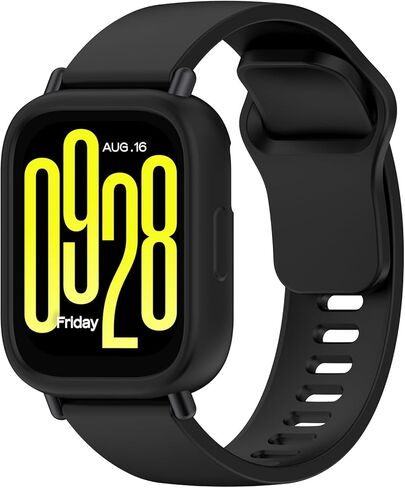 Disscool Case Cover Compatible with Redmi Watch 5 Lite Soft Anti Drop Silicone Replacement Protective Cases Watch Accessories(Black) in Saudi Arabia
