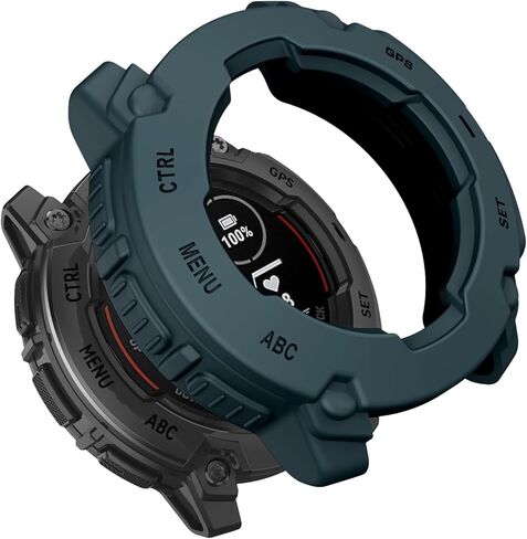 غطاء حماية متوافق مع Garmin Instinct E 45 ملم إطار حماية من مادة TPU للساعة الذكية Garmin Instinct E 45 ملم (أسود) in Kuwait