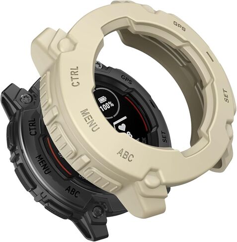 غطاء حماية متوافق مع Garmin Instinct E 45 ملم إطار حماية من مادة TPU للساعة الذكية Garmin Instinct E 45 ملم (أسود) in Kuwait