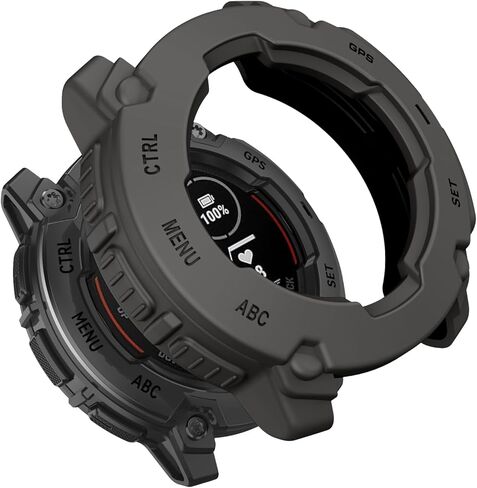 غطاء حماية متوافق مع Garmin Instinct E 45 ملم إطار حماية من مادة TPU للساعة الذكية Garmin Instinct E 45 ملم (أسود) in Kuwait