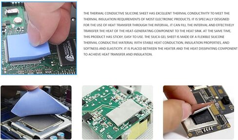 Silicone Thermal Pad, 5Pcs 100x100x0.5mm CPU GPU Heat Conduction Sheet in Saudi Arabia