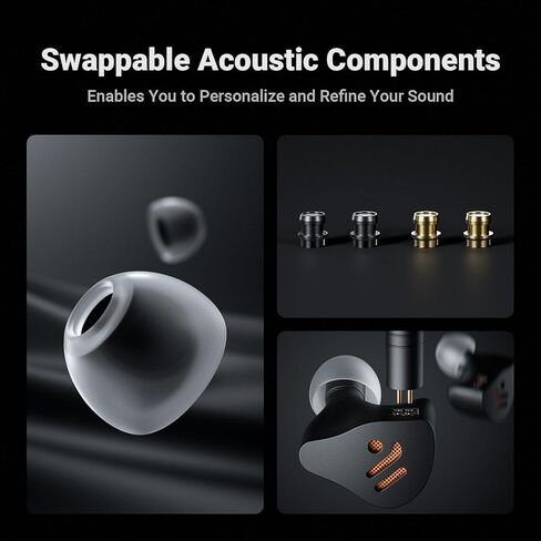 سماعات أذن Fosi Audio IM4 IEM مفتوحة الظهر، سماعات أذن سلكية داخل الأذن، محرك ديناميكي فردي مقاس 10 مم، IEMs لعشاق الصوت والألعاب والاستوديو، كابلات قابلة للفصل مقاس 3.5 مم ثنائية 0.78 مم، مغناطيس مزدوج N52 in Kuwait