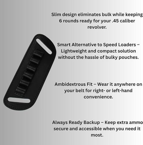 Daltech Force .45 Colt Cartridge Loop Holder Belt Slide Holster – Ammo Belt Slide with Bullet Loops – Magazine and Cartridge Holder in Saudi Arabia