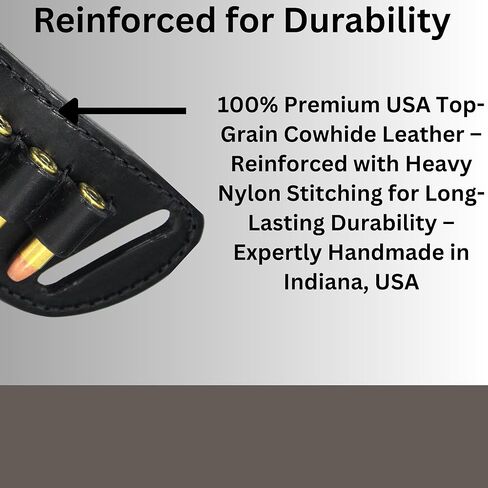 Daltech Force .45 Colt Cartridge Loop Holder Belt Slide Holster – Ammo Belt Slide with Bullet Loops – Magazine and Cartridge Holder in Saudi Arabia