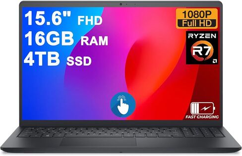 Dell 15 Business Laptop 15.6" FHD Anti-Glare Touchscreen AMD 8-core Ryzen 7 7730U 16GB RAM 1TB SSD Type-C ExpressCharge Long-Lasting Battery Win11 in Saudi Arabia