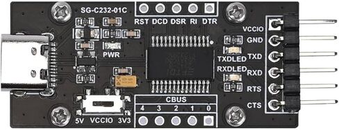 محول FT232RL USB إلى UART، لوحة محول تسلسلي من النوع C - ثابت 3.3 فولت/5 فولت TTL، التوصيل والتشغيل لنظام التشغيل Windows/Linux/MAC in Kuwait