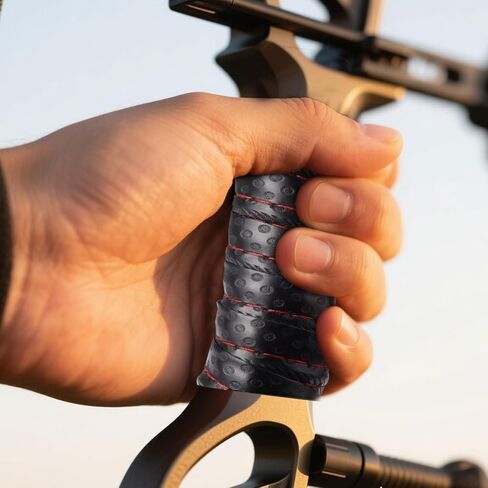 شريط قبضة الرماية ذاتي الالتصاق، مقبض القوس المركب غير القابل للانزلاق، شريط Fde متين من البولي يوريثان للصيد وملحقات سهام للصيد في الهواء الطلق (أسود) in Kuwait