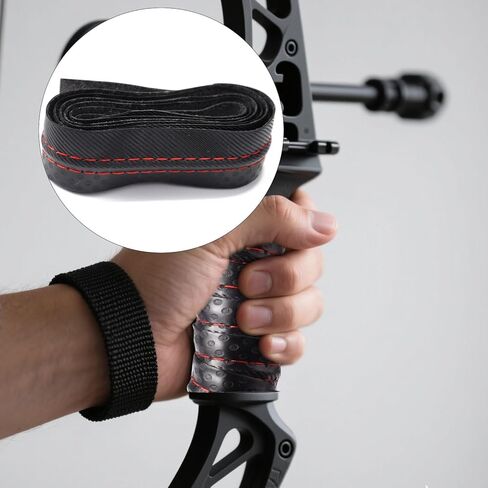 شريط قبضة الرماية ذاتي الالتصاق، مقبض القوس المركب غير القابل للانزلاق، شريط Fde متين من البولي يوريثان للصيد وملحقات سهام للصيد في الهواء الطلق (أسود) in Kuwait