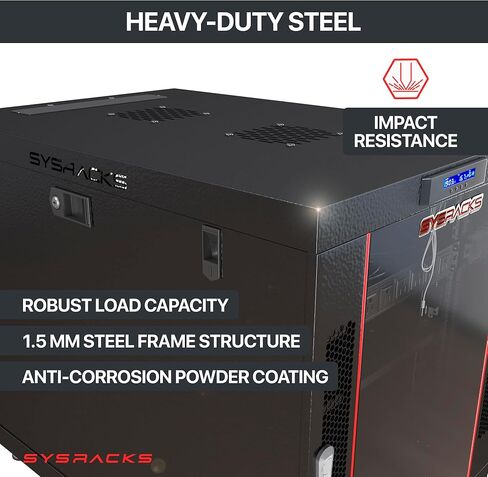 Sysracks 22U Premium Rack Mount Server، خزانة شبكة عميقة بعمق 35 بوصة، رف خادم مع مروحة، لوحات جانبية قابلة للإزالة، قفل باب زجاجي لخزانة الكمبيوتر، علبة حامل شبكة PR 22.900 in Saudi Arabia