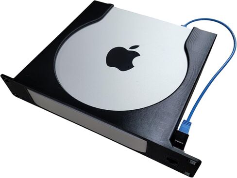 10-Inch Rack Mount for Apple Mac mini M2 M1 2011-2023 1U, Front Network Port with Keystone and Cable Included (Black) in Saudi Arabia