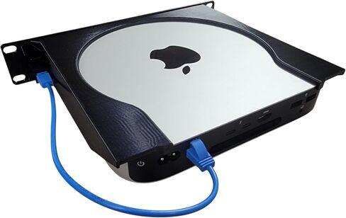 10-Inch Rack Mount for Apple Mac mini M2 M1 2011-2023 1U, Front Network Port with Keystone and Cable Included (Black) in Saudi Arabia