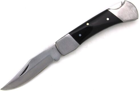 Wild Turkey Handmade Collection Folding Knife w/Leather Sheath Hunting Razor Sharp Blade in Kuwait