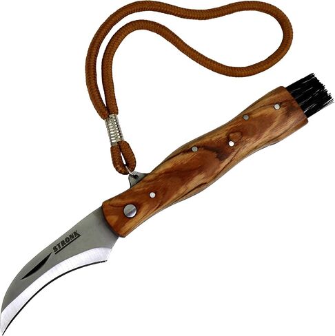 STRONK Folding Mushroom Knife with Brush for Gardening, Foraging in Saudi Arabia