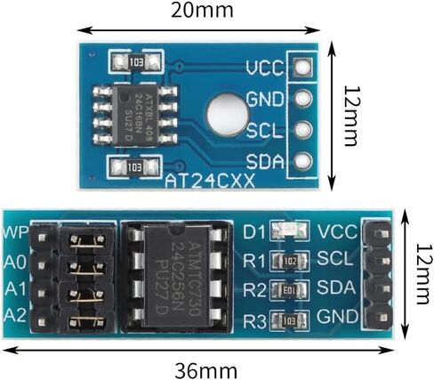 10pcs AT24C256 256Kbit I2C EEPROM Module for Arduino in Saudi Arabia