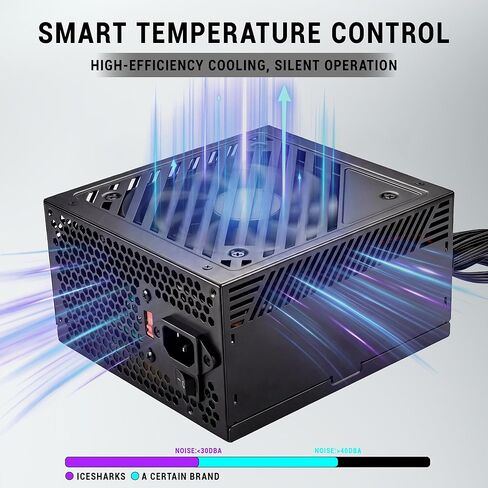 مزود طاقة ATX مع مروحة مقاس 120 مم يتم التحكم فيها حراريًا تلقائيًا، ومفتاح PFC 115/230 فولت، وجميع وسائل الحماية.PSU 700 وات in Saudi Arabia