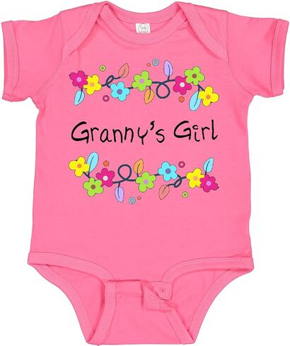 inktastic Grannys Girl- Bright Flowers Baby Bodysuit in Saudi Arabia